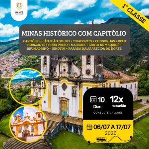 MINAS HISTÓRICO COM CAPITÓLIO - RODOVIÁRIO 01° CLASSE.